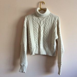 Cream turtleneck sweater